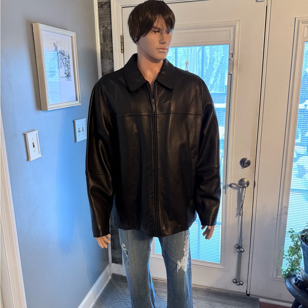 Men's Claiborne Outerwear Lambskin Leather Jacket SZ‎ XL